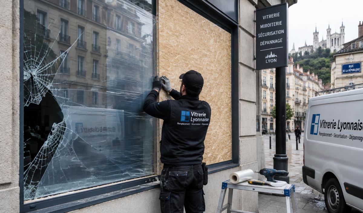 Mise en sécurité après vitre cassée ou effraction
